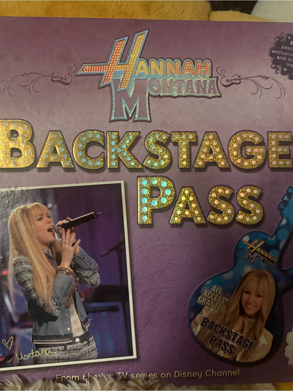Disney Hannah Montana Backstage Pass Book - Blue and Gold